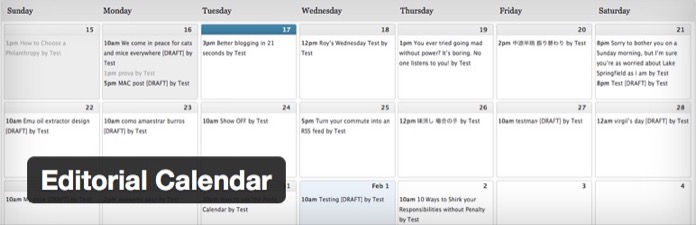 Editorial Calendar