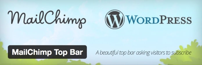 Mailchimp for wordpress – Top Bar